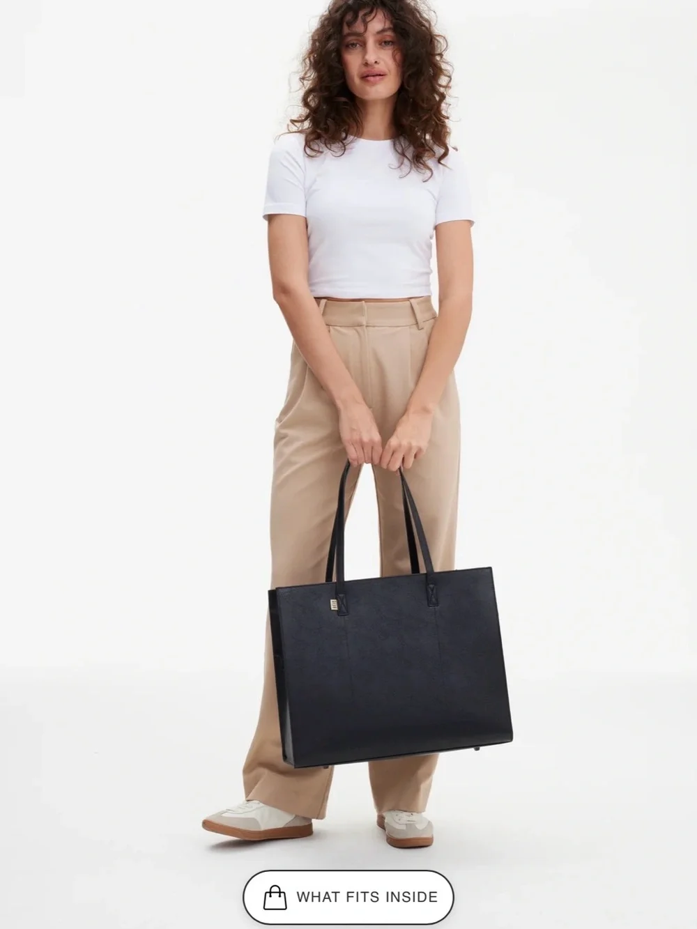BEIS Black Work Tote Removable Shoulder Strap
